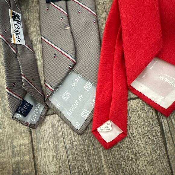 Designer Tie Lot of 4 Givenchy, Christian Dior, Yves Saint Laurent & More - Picture 6 of 10